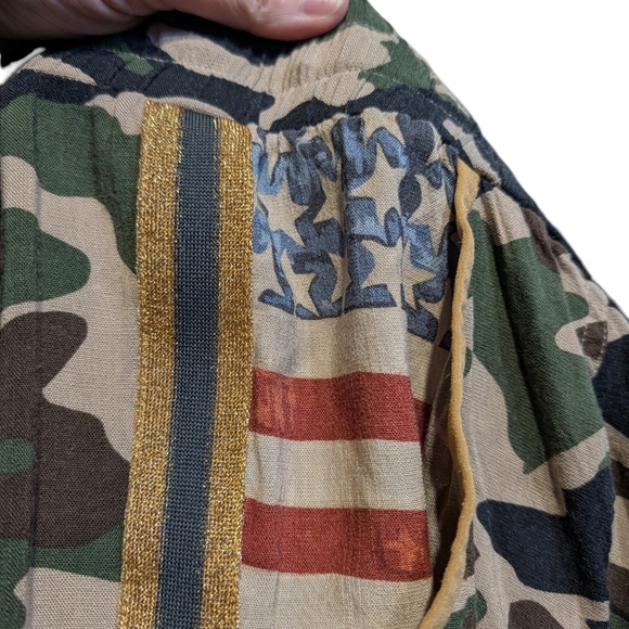 Ariat x Rodeo Quincy Camo American Flag Joggers Western Lounge Pants XL - Picture 4 of 9